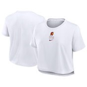 USC Trojans Women's Nike White Tommy Head Dri-FIT Performance Crop T-Shirt
